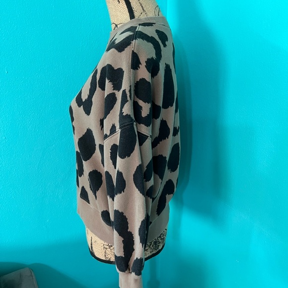 Pistols Cropped Animal Print Ling Sleeve Sweatshirt - Picture 2 of 7